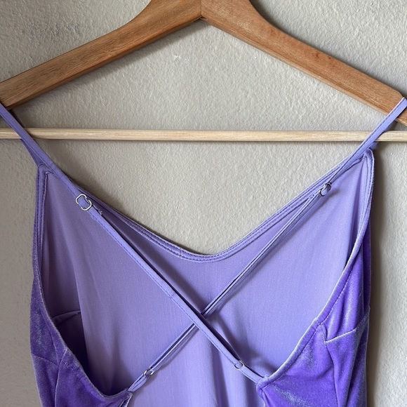 URBAN OUTFITTERS Purple Y2K Velvet Cris Cross Back Maxi Dress - Picture 8 of 10